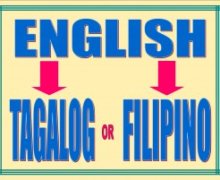 I will translate English to Filipino or tagalog