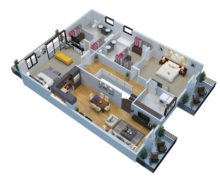 I will design floor plan for you in 2D or 3D