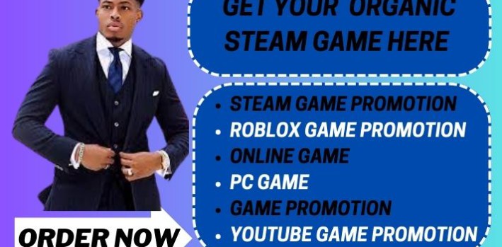 I will do roblox steam game promotion, roblox game, online game, pc game, steam